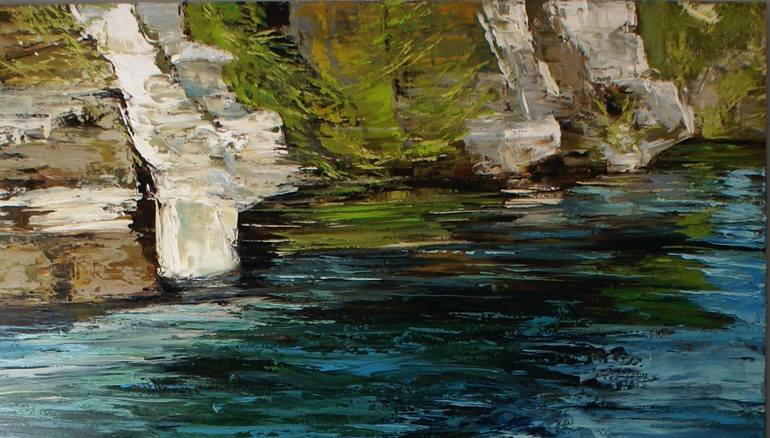Original Expressionism Nature Painting by Elena Mashajeva-Agraphiotis