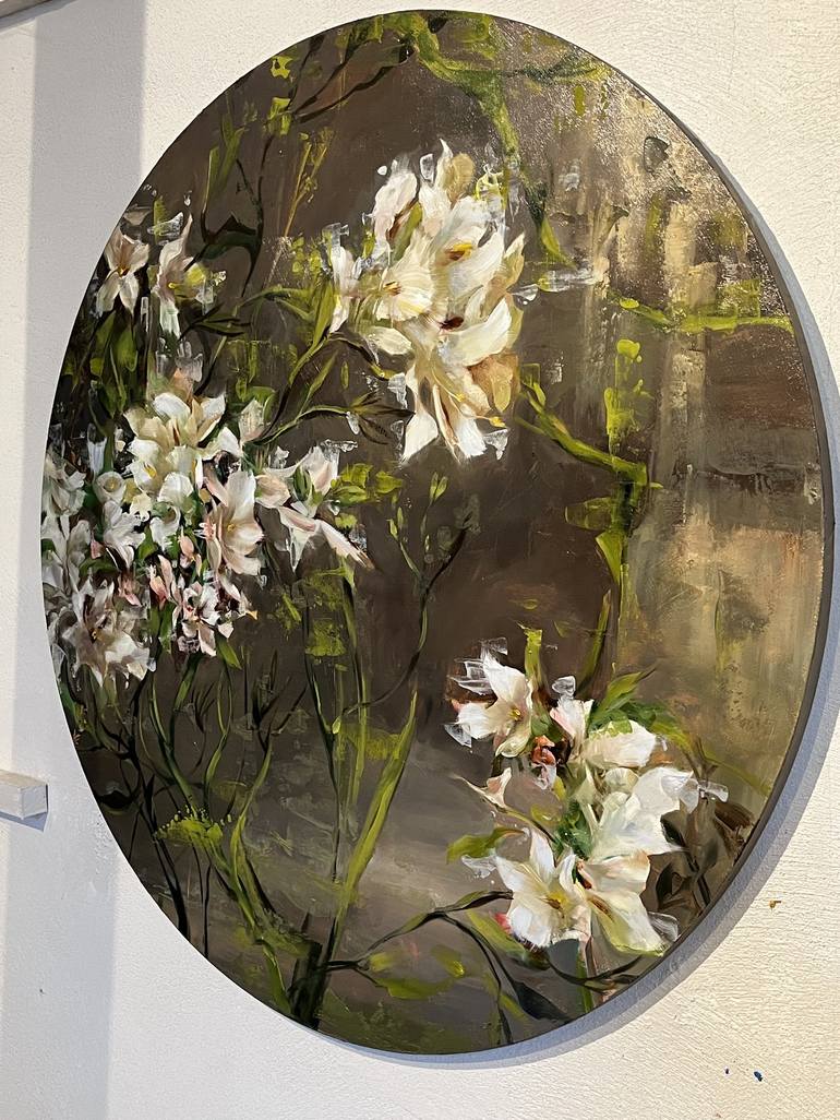 Original Floral Painting by Elena Mashajeva-Agraphiotis
