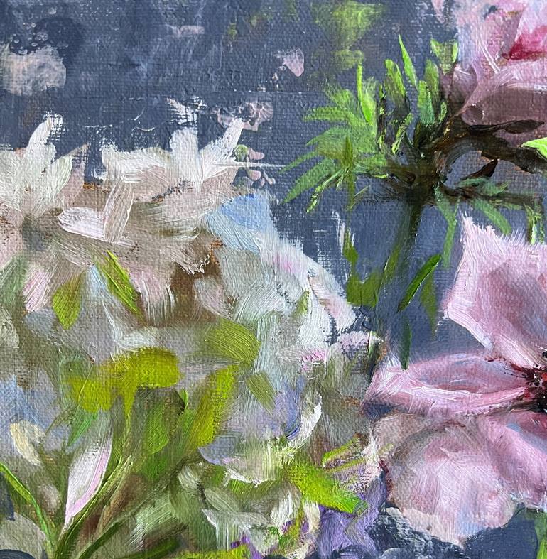 Original Impressionism Floral Painting by Elena Mashajeva-Agraphiotis