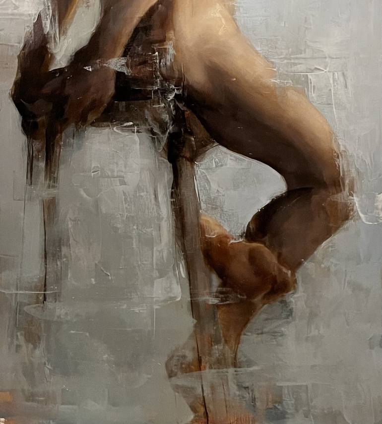 Original Impressionism Nude Painting by Elena Mashajeva-Agraphiotis