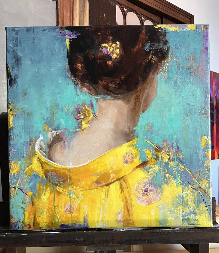 Original Impressionism Fashion Painting by Elena Mashajeva-Agraphiotis