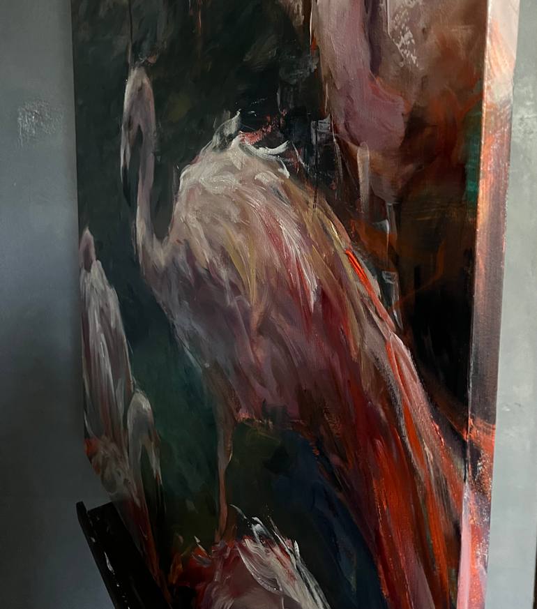 Original Impressionism Animal Painting by Elena Mashajeva-Agraphiotis