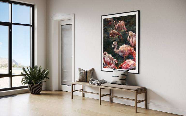 Original Impressionism Animal Painting by Elena Mashajeva-Agraphiotis