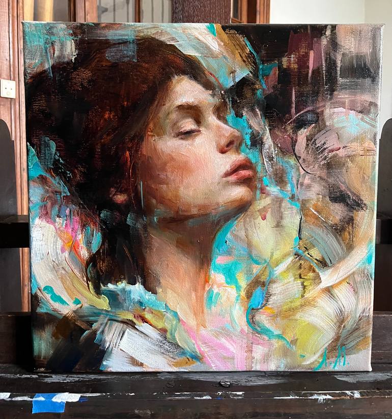 Original Figurative Women Painting by Elena Mashajeva-Agraphiotis
