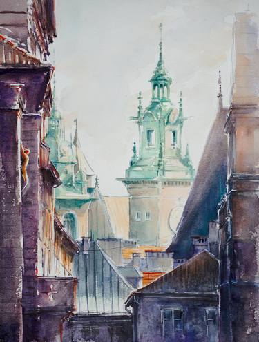 Original Architecture Paintings by Eve Mazur