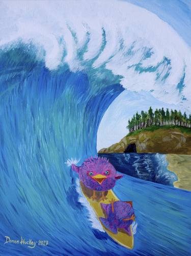 Print of Fine Art Beach Paintings by Donna Hockey