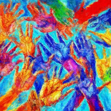 hands seeking help abstract limited edition 1 copy in the world thumb