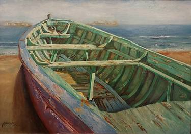 Original Boat Paintings by NERMINE NADIM