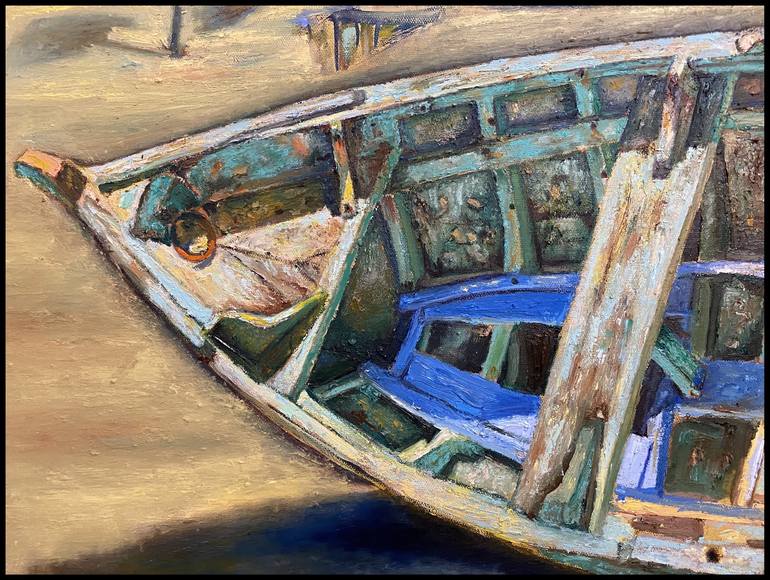 Original Boat Painting by NERMINE NADIM