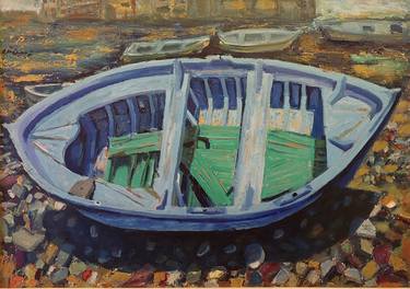 Original Boat Paintings by NERMINE NADIM