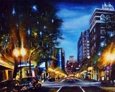Original Expressionism Cities Paintings by Ruth Butler