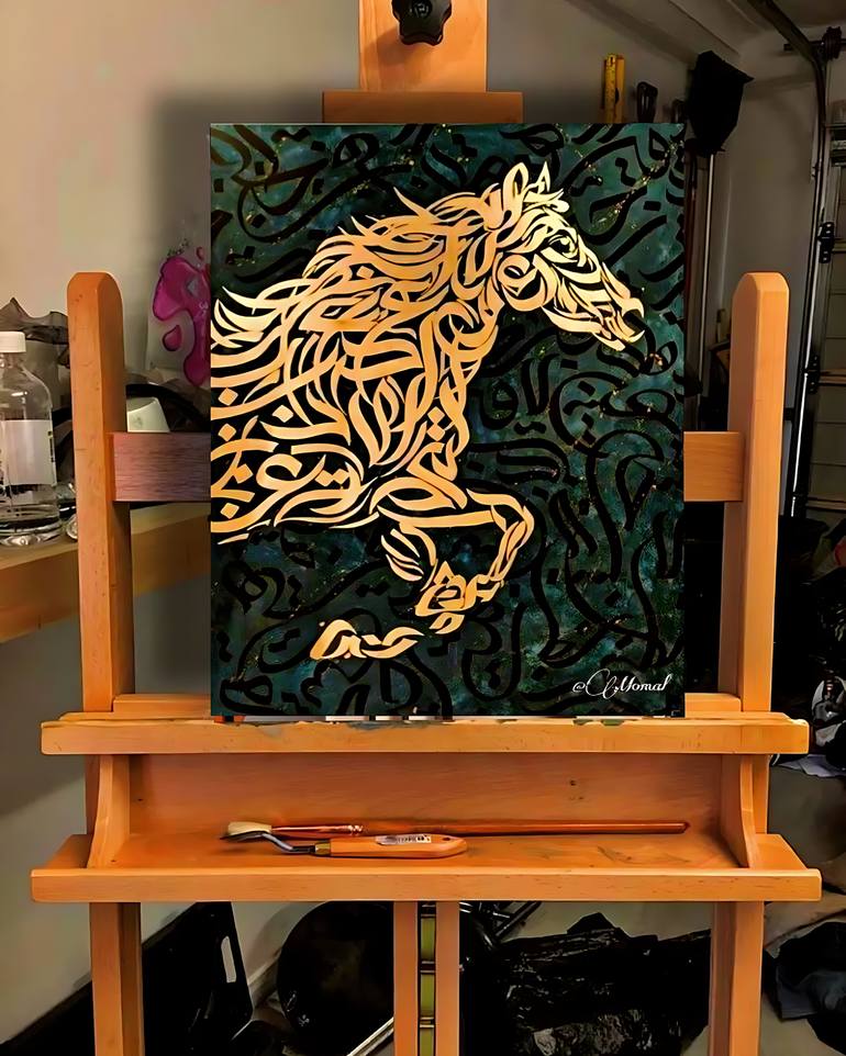 Original Abstract Expressionism Abstract Painting by Momal Naeem