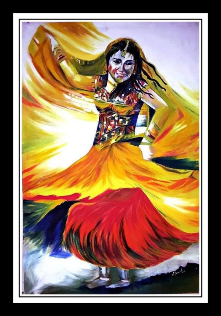 Original Abstract Expressionism Abstract Painting by Momal Naeem