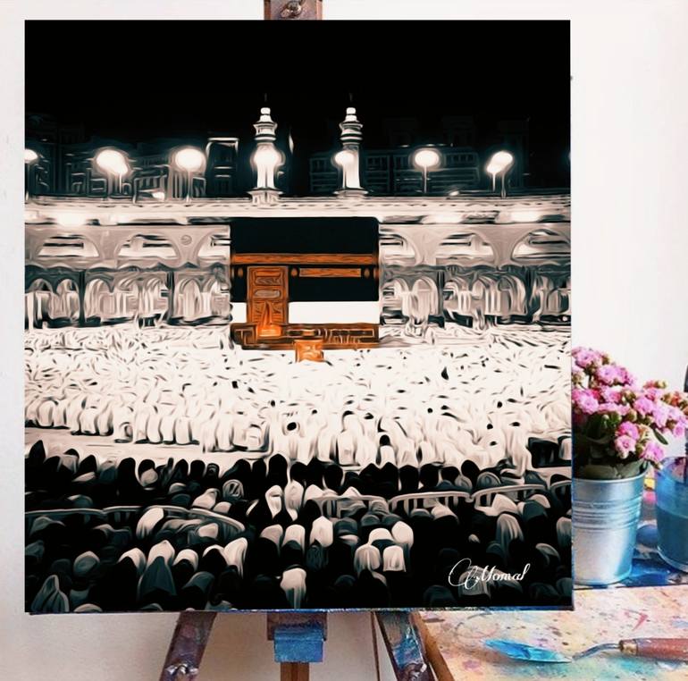 Original Abstract Expressionism Abstract Painting by Momal Naeem