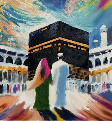 Couple at Kabba Painting thumb