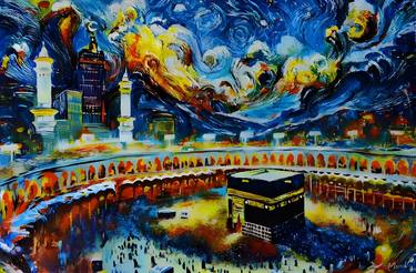 Original Abstract Expressionism Architecture Painting by Momal Naeem