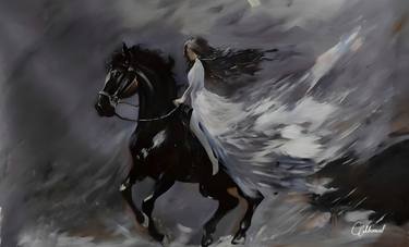Original Abstract Expressionism Abstract Painting by Momal Naeem