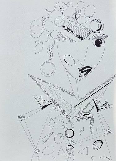 Original Abstract Women Drawings by Kristy Wilson