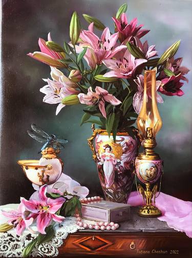 Original Still Life Paintings by Tatjana Cechun