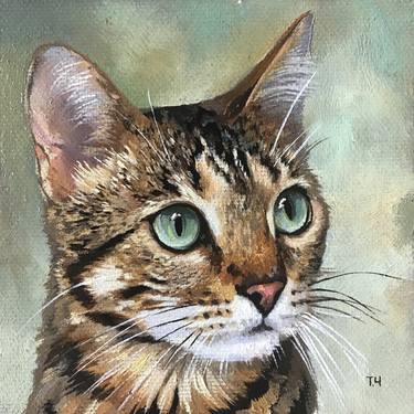 Print of Fine Art Cats Paintings by Tatjana Cechun