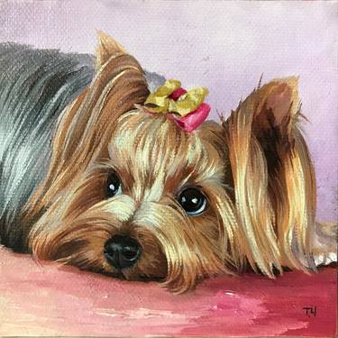 Original Dogs Paintings by Tatjana Cechun