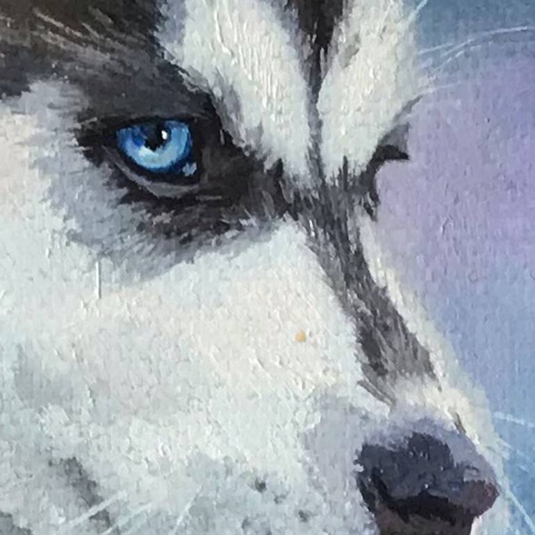 Original Contemporary Dogs Painting by Tatjana Cechun