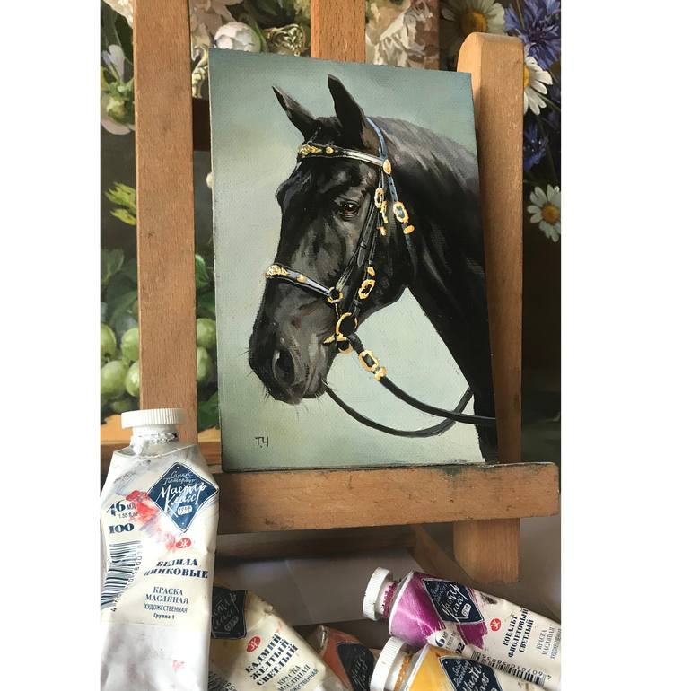 Original Horse Painting by Tatjana Cechun