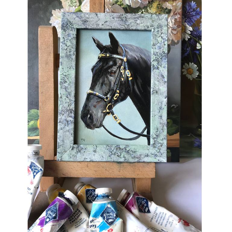 Original Horse Painting by Tatjana Cechun