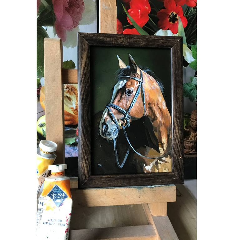 Original Horse Painting by Tatjana Cechun