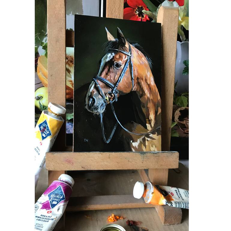 Original Horse Painting by Tatjana Cechun