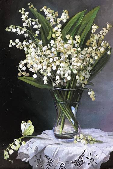 Original Fine Art Floral Paintings by Tatjana Cechun