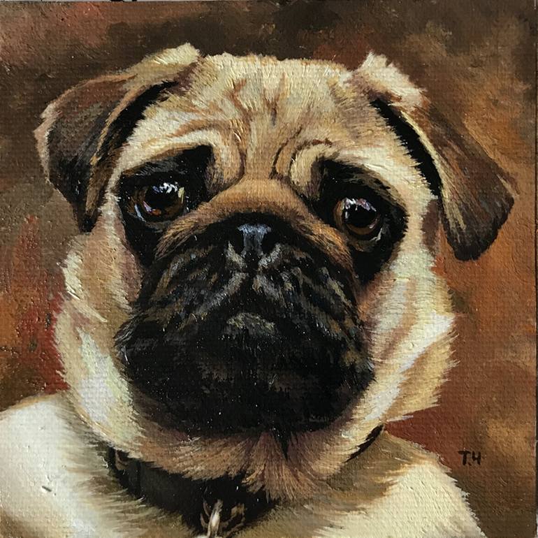 Painting of sale a pug