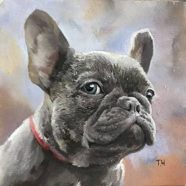 Original Dogs Paintings by Tatjana Cechun