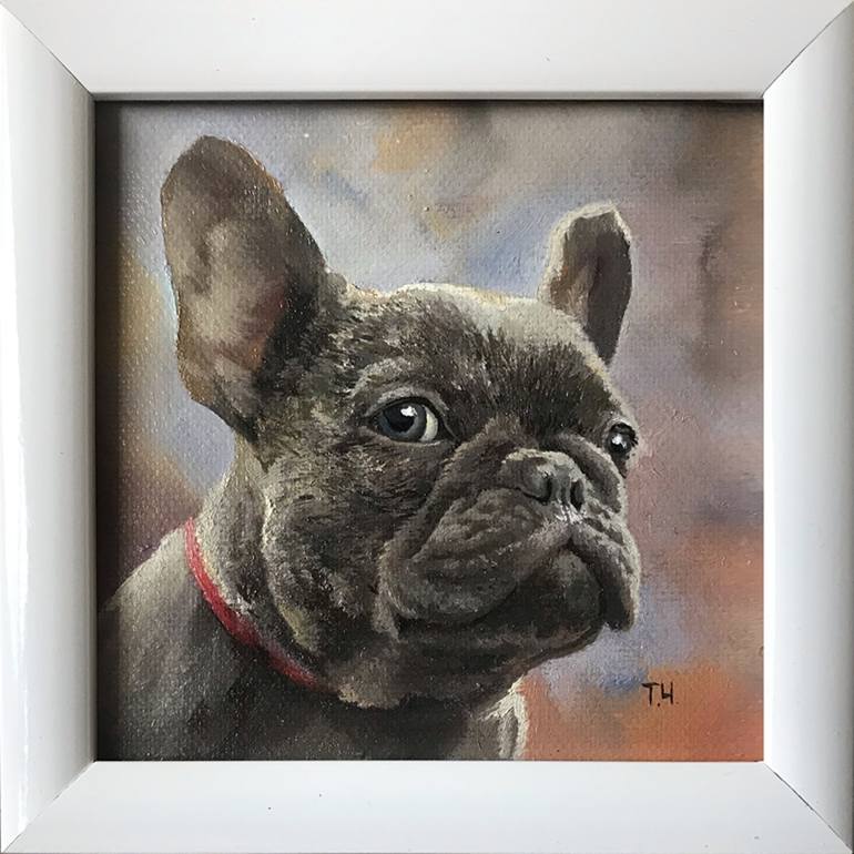 Original Contemporary Dogs Painting by Tatjana Cechun