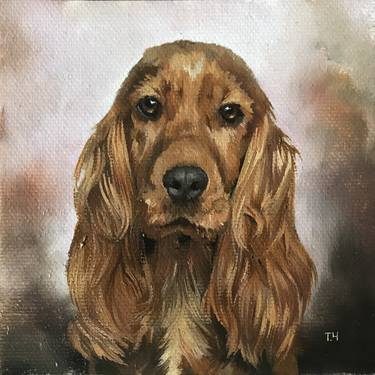 Original Contemporary Dogs Paintings by Tatjana Cechun