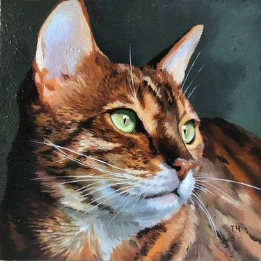 Original Realism Cats Paintings by Tatjana Cechun