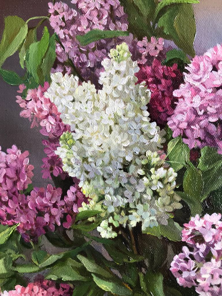 Lilac Painting by Tatjana Cechun | Saatchi Art