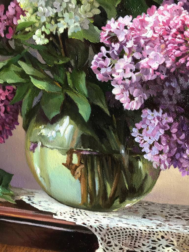 Lilac Painting by Tatjana Cechun | Saatchi Art