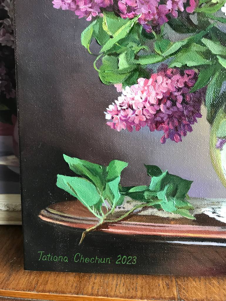 Lilac Painting by Tatjana Cechun | Saatchi Art