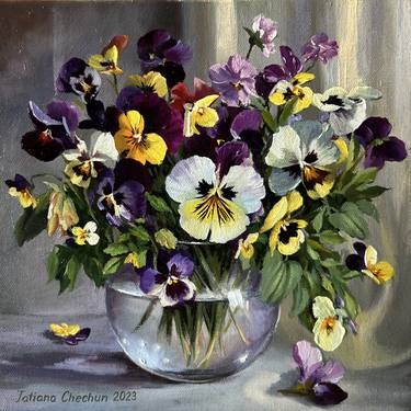 Original Floral Paintings by Tatjana Cechun