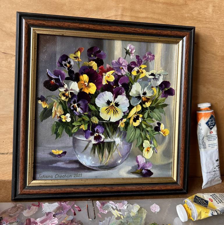 Original Floral Painting by Tatjana Cechun