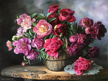Print of Fine Art Floral Paintings by Tatjana Cechun