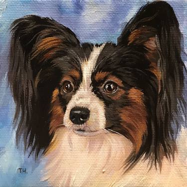 Original Fine Art Dogs Paintings by Tatjana Cechun