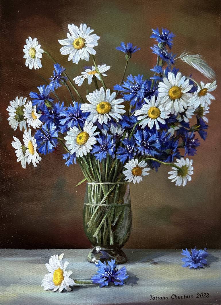 Daisies and Cornflowers Bouquet