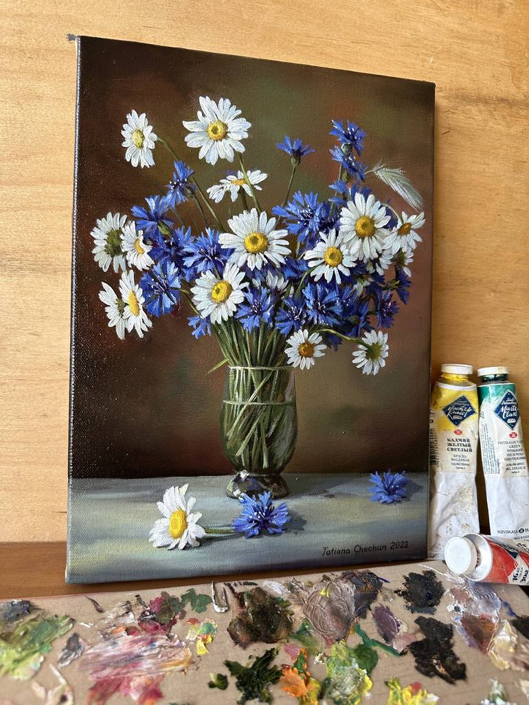 Original Realism Floral Painting by Tatjana Cechun