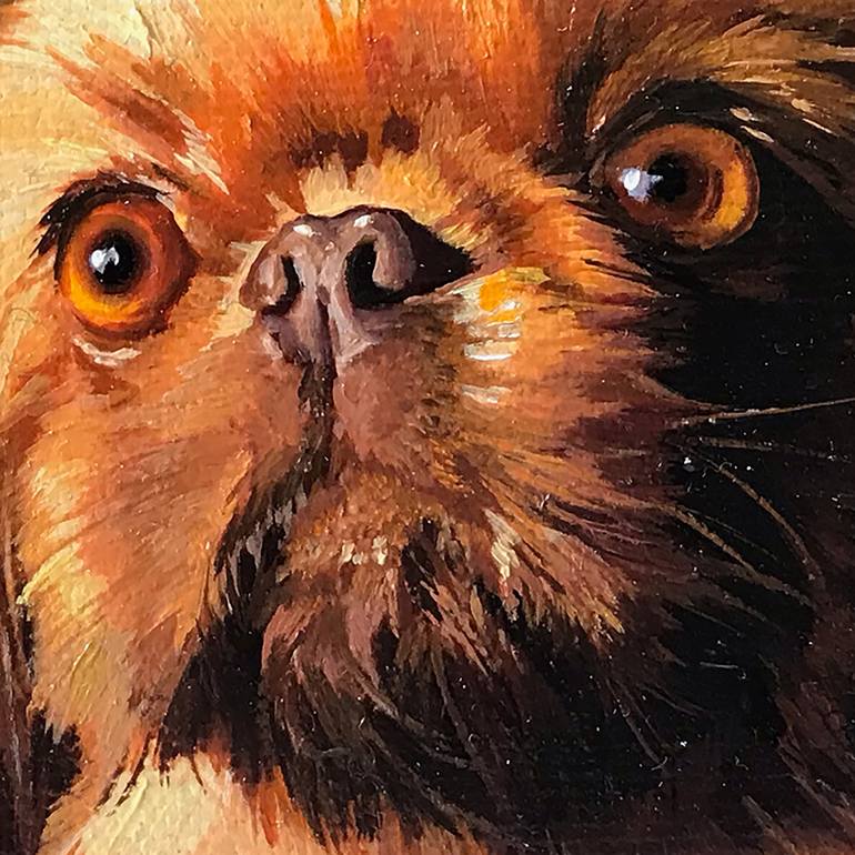 Original Contemporary Dogs Painting by Tatjana Cechun