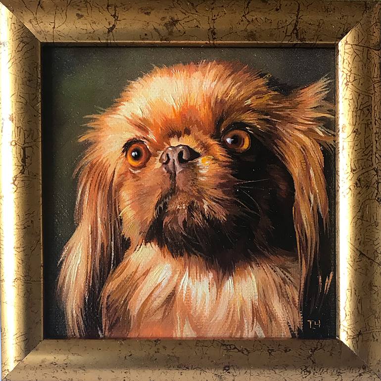 Original Contemporary Dogs Painting by Tatjana Cechun