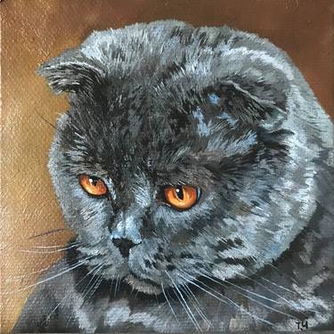 Print of Fine Art Cats Paintings by Tatjana Cechun