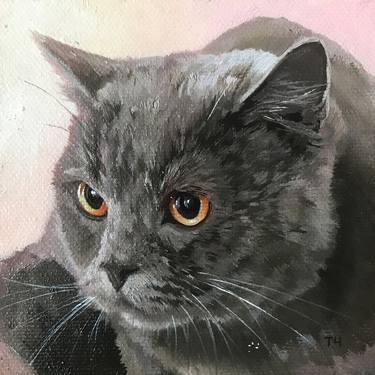 Original Contemporary Cats Paintings by Tatjana Cechun