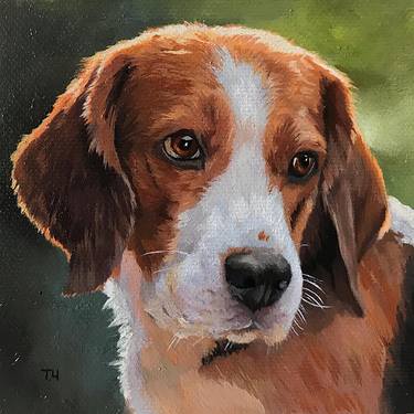 Print of Fine Art Dogs Paintings by Tatjana Cechun